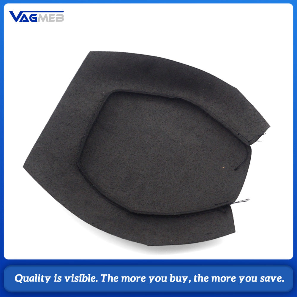 Car Steering Wheel Airbag Cover Genuine Leather Black Stitching Replacement Trim For Audi A6 C8