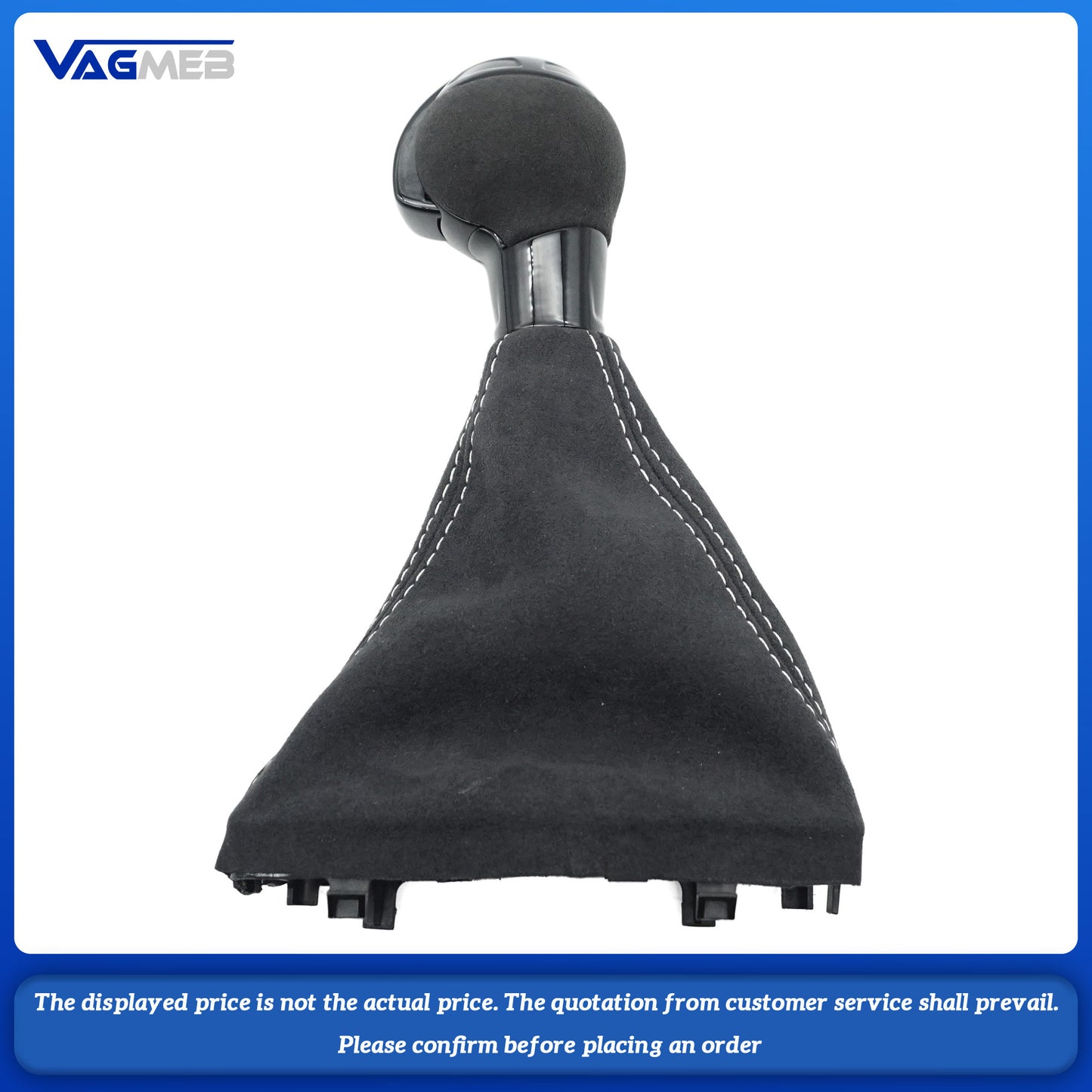 For Audi A6C7 Gear Shift Knob with PU Leather Gaiter Boot Cover
