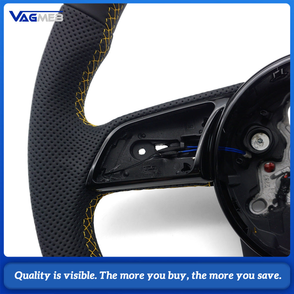 For Audi A4 B9 Automatic Sport Style Leather steering wheel car accessories