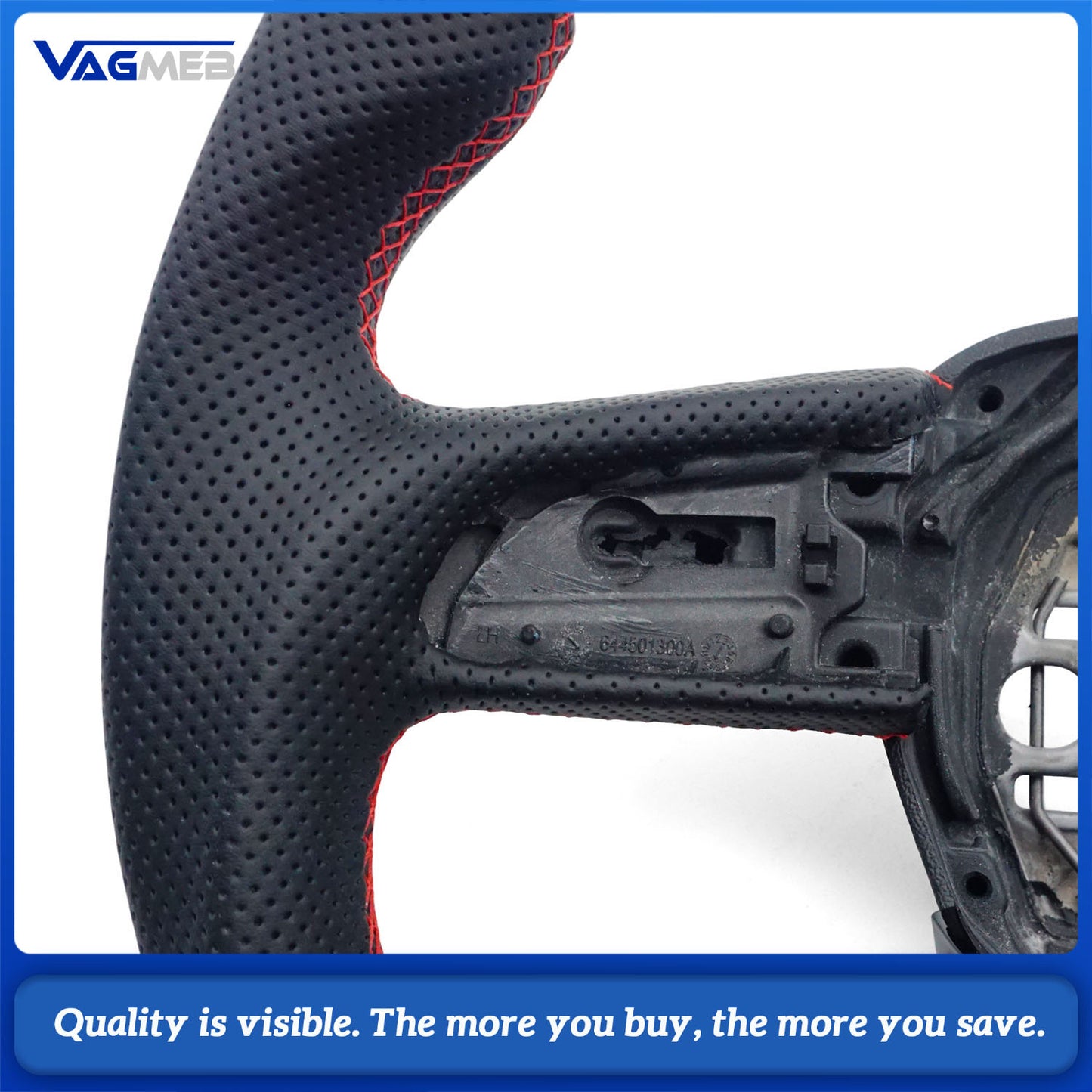 Matte carbon fiber steering wheel for Audi Q3 F3 flat bottomed D-shaped carbon fiber leather steering wheel, Car Accessories
