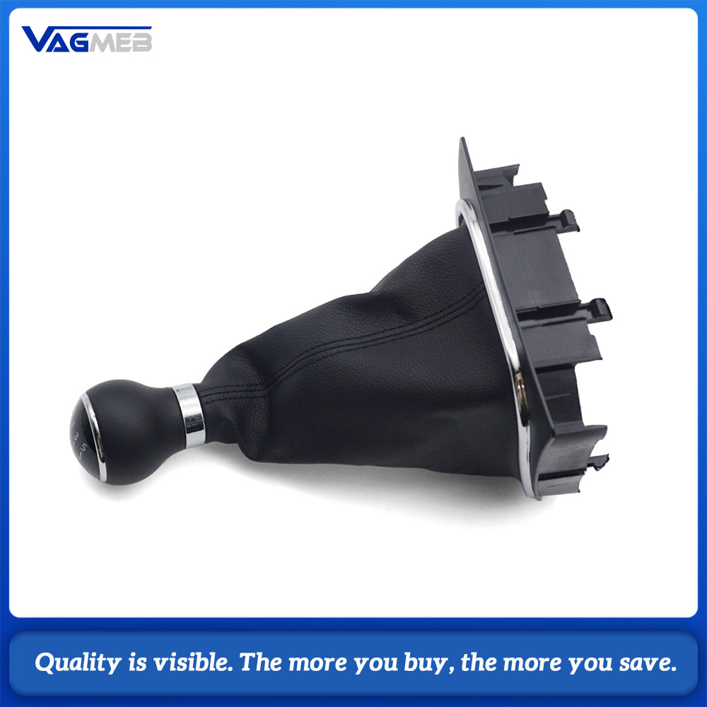 Gear Shift Knob with Leather Boot Collar Case For VW Golf MK5 Golf MK6 Car Accessorie