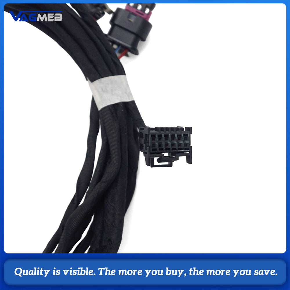 Rear 4K PDC Parking Radar Wiring Harness For VW PQ25 PQ35 Platform Rear Bumper 4‑Sensor Park Assist Retrofit Cable