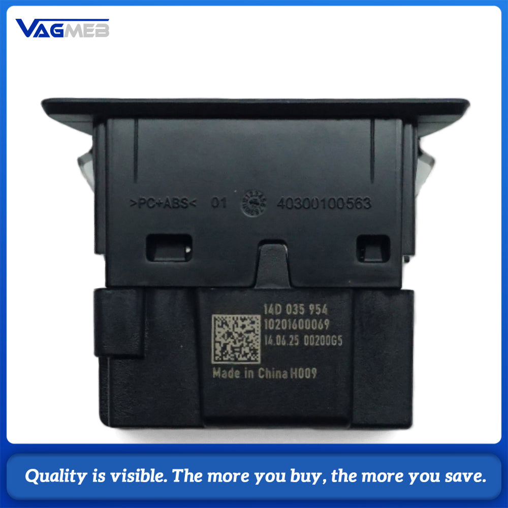 14D 035 954 Dual USB-C Charging Socket For VW ID.3 Passat 2020-2024 Rear Center Console USB Type C Port Module