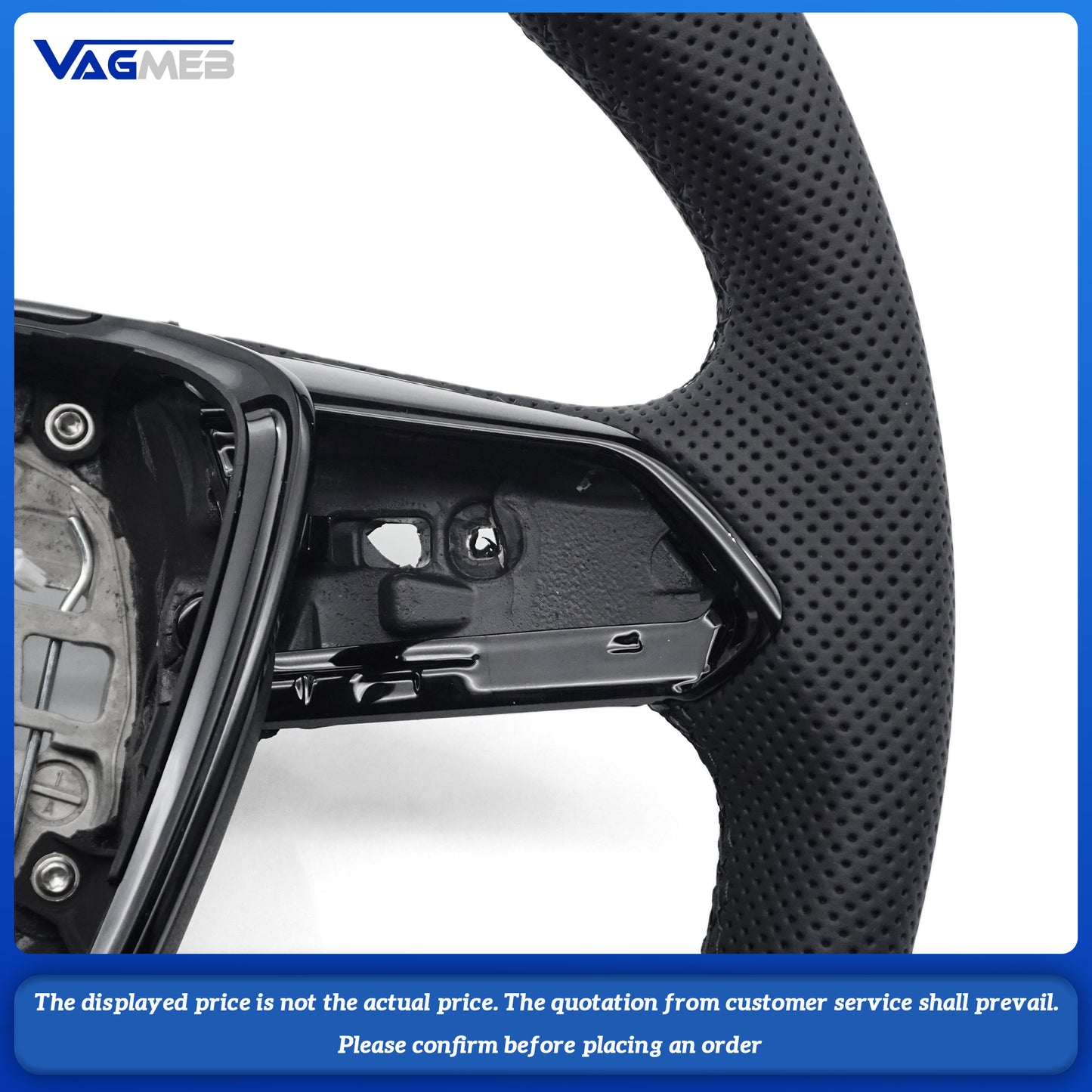 Genuine leather design Steering Wheel,Suitable For Audi A6 C8  Black Frame,Car Accessories
