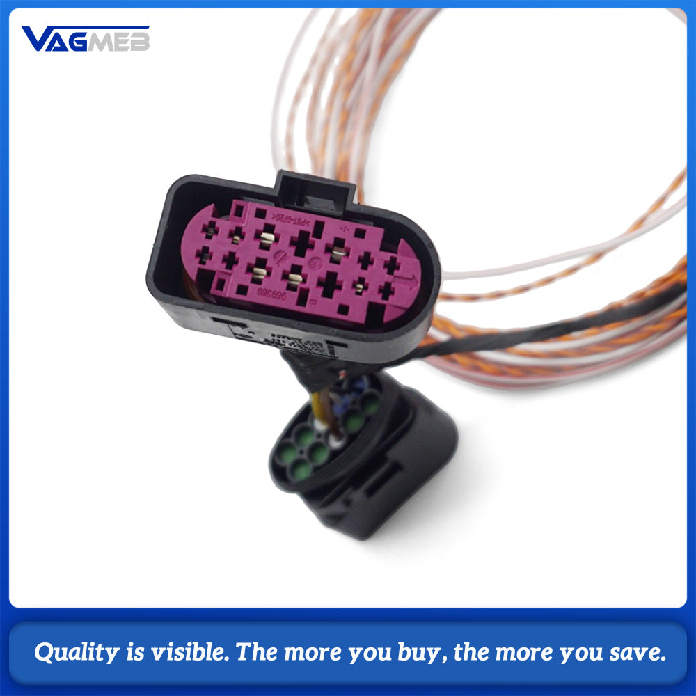 Xenon Headlight Auto Leveling Wiring Harness CPZ Retrofit Loom, Fit for VW Passat B6 3C Halogen To Xenon Upgrade, Headlamp Range Adjustment Cable