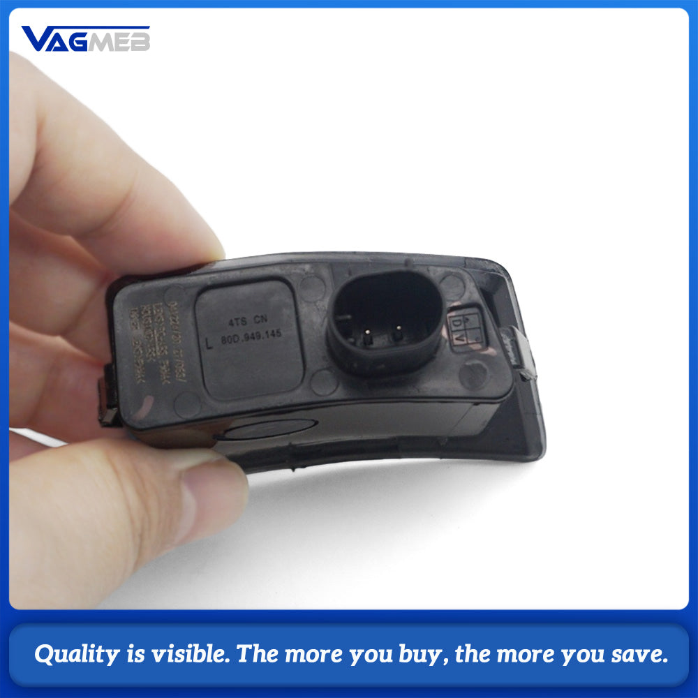 Complete Black Blind Spot Monitoring Mirror Caps Kit For Audi Q7 4M Lane Change Assist System Left & Right Rearview Mirror Housing Set