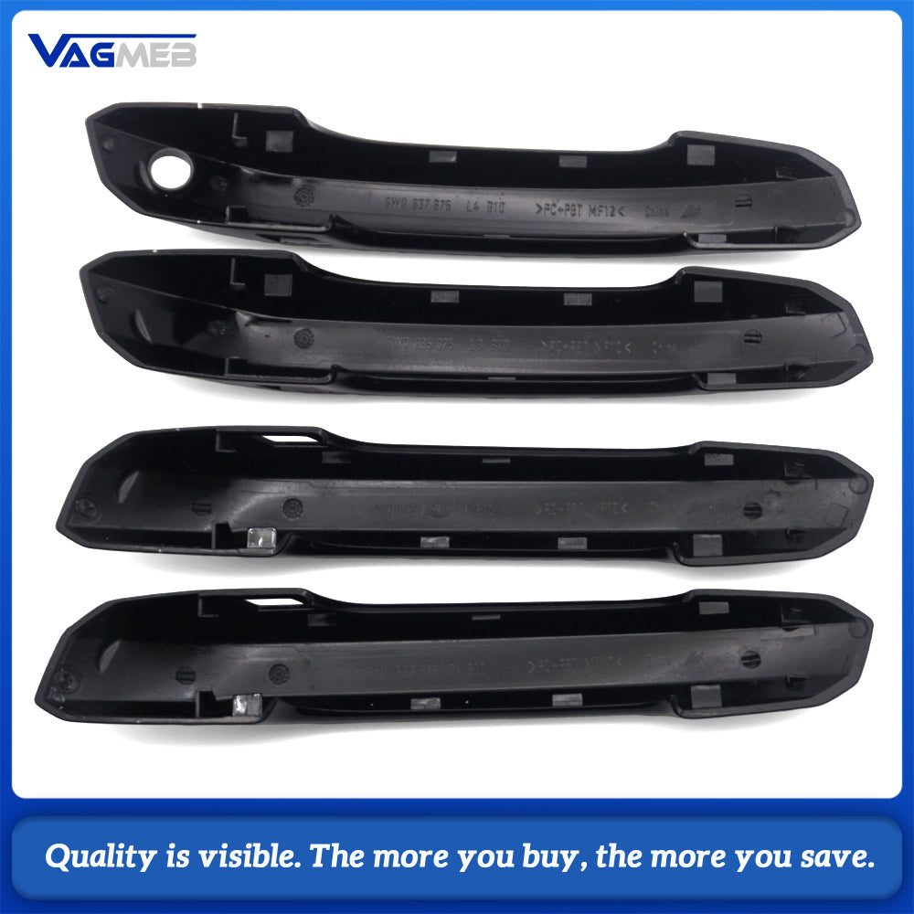 8WD837876/8WD837875/8WD839875 For Audi A4L B9 Exterior Door Handle Cover, Black Painted, FrontRear LeftRight, For 2017-2025 Audi A4 A5 Q5L