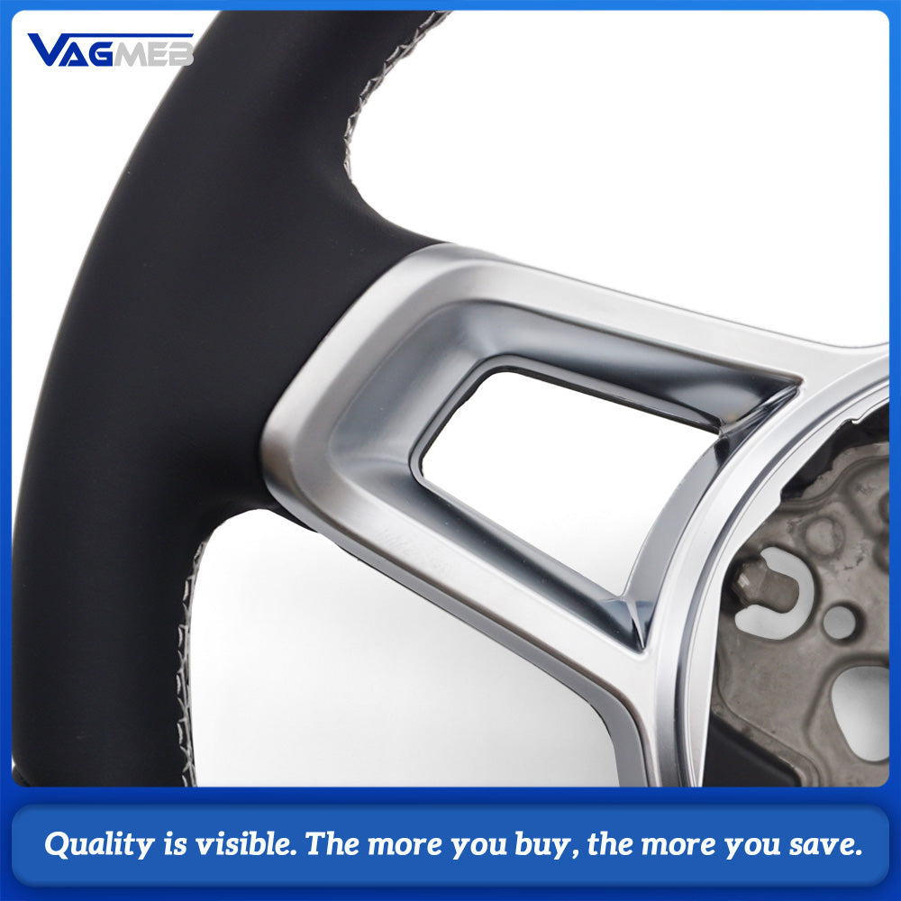 Leather Steering Wheel for VW MK4 5 6 7 GTI Steering Wheel for Golf 5 6 7 7.5 R R-Line CC Polo Passat Car Accessories