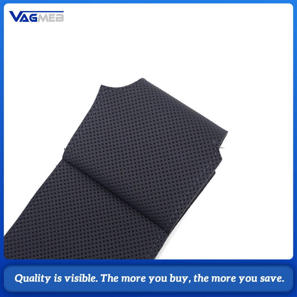For Audi A6 C8 Steering Wheel Perforated Leather Wrap Replacement Skin With Black Stitching