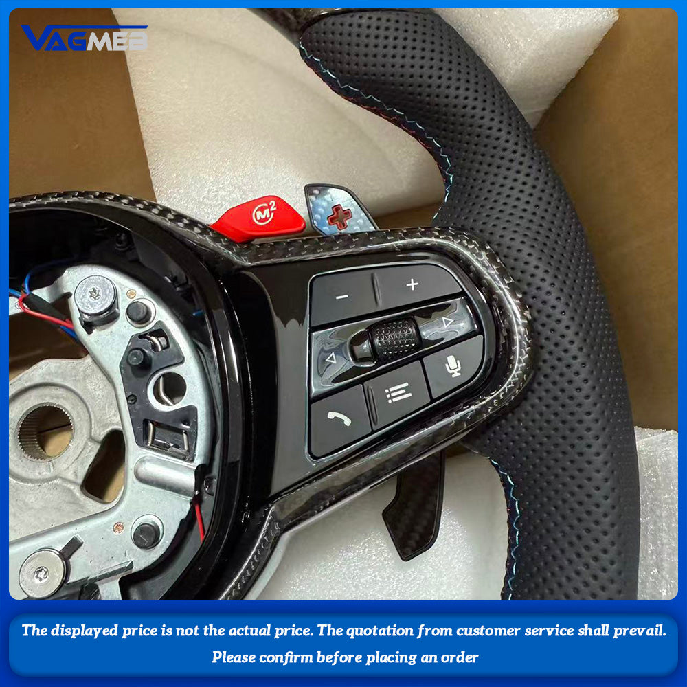 For BMW M3 M4 M340i G80 G81 G82 G42 Car Interior Accessories Customized Carbon Fiber Steering Wheel with Shift Paddles
