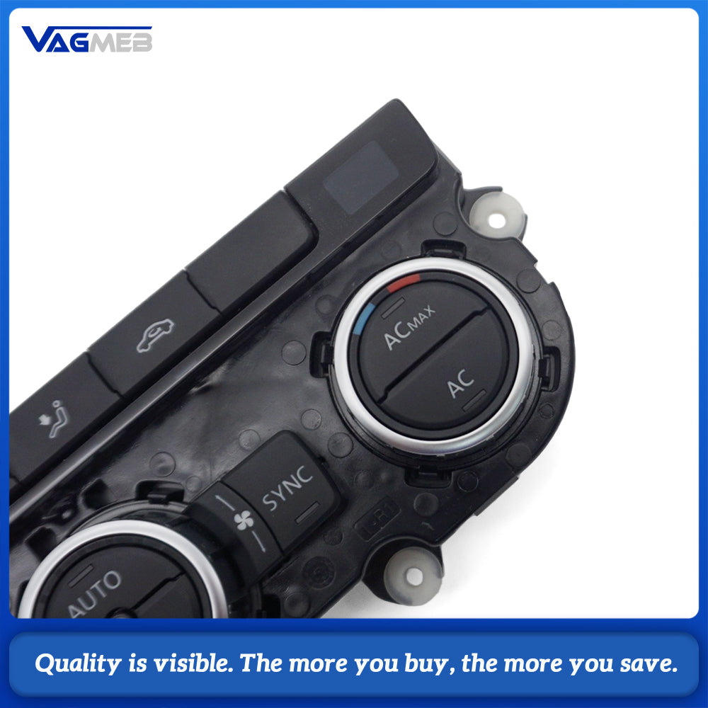 3AD 907 044 AA Climate Control Switch Panel For VW Passat B7 2011-2016 Digital Temperature Display AC Heater Control Unit Support RNS RCD Screen Data Visualization Easy Install Auto Interior Accessories