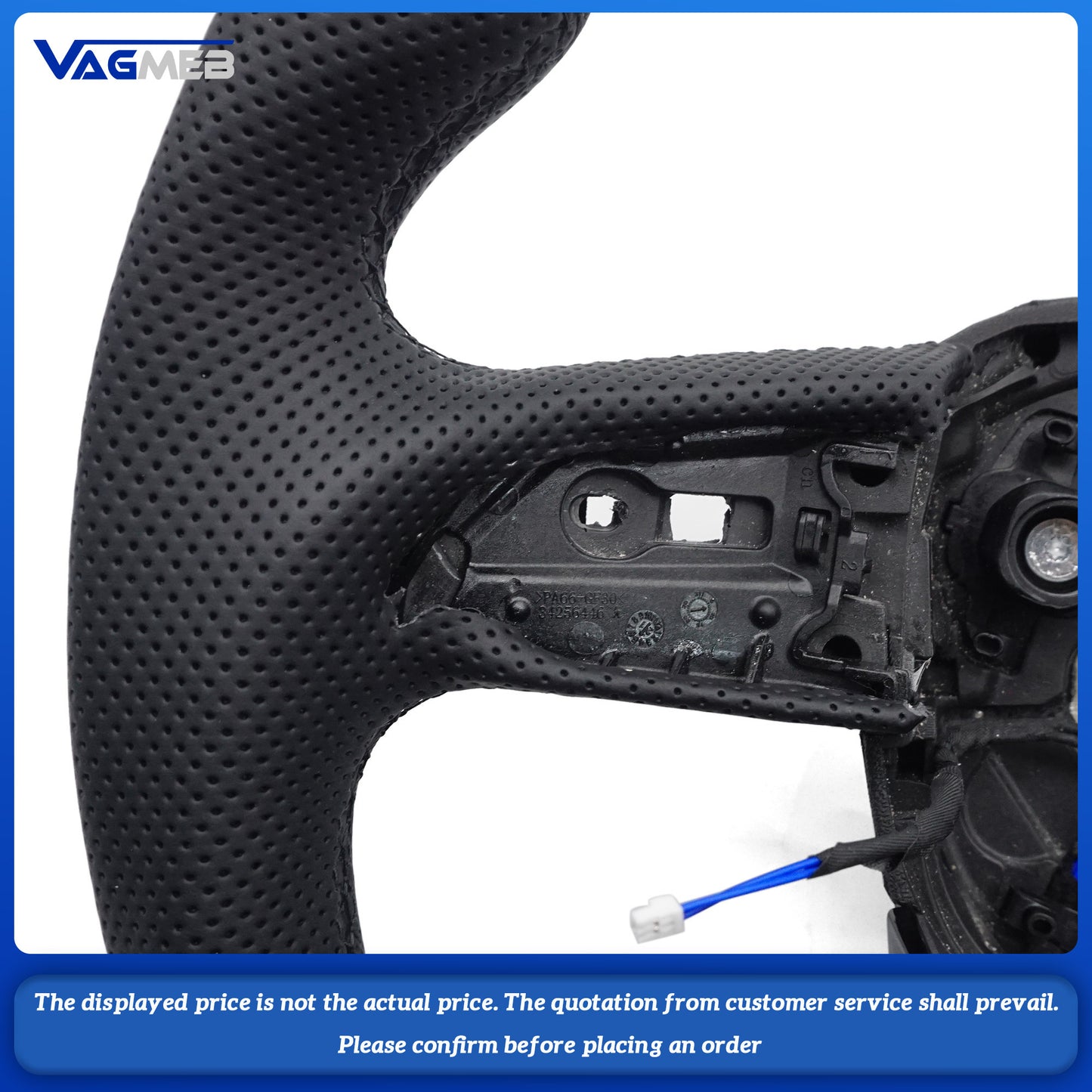 Half perforated leather multifunctional flat bottomed sports steering wheel with heating, For Audi Q5 FY Q7
