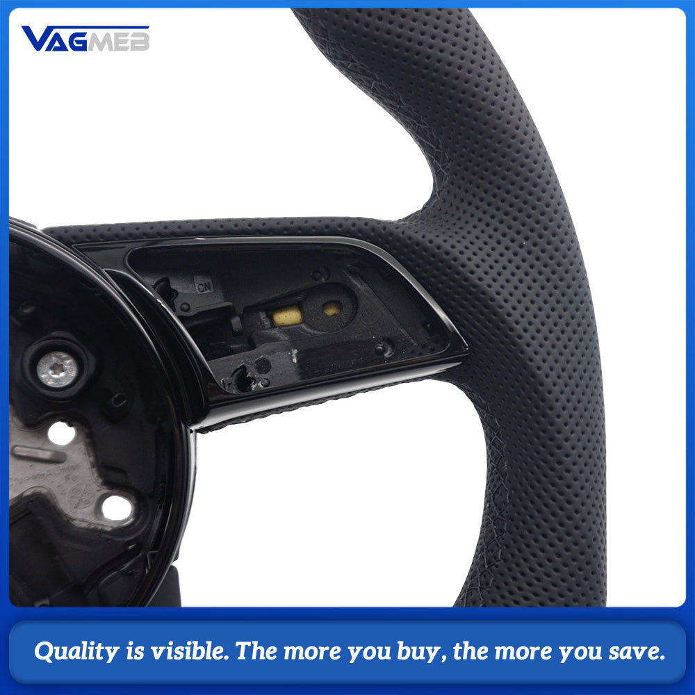 For Audi A4 B9 Fully Perforated Leather Steering Wheel