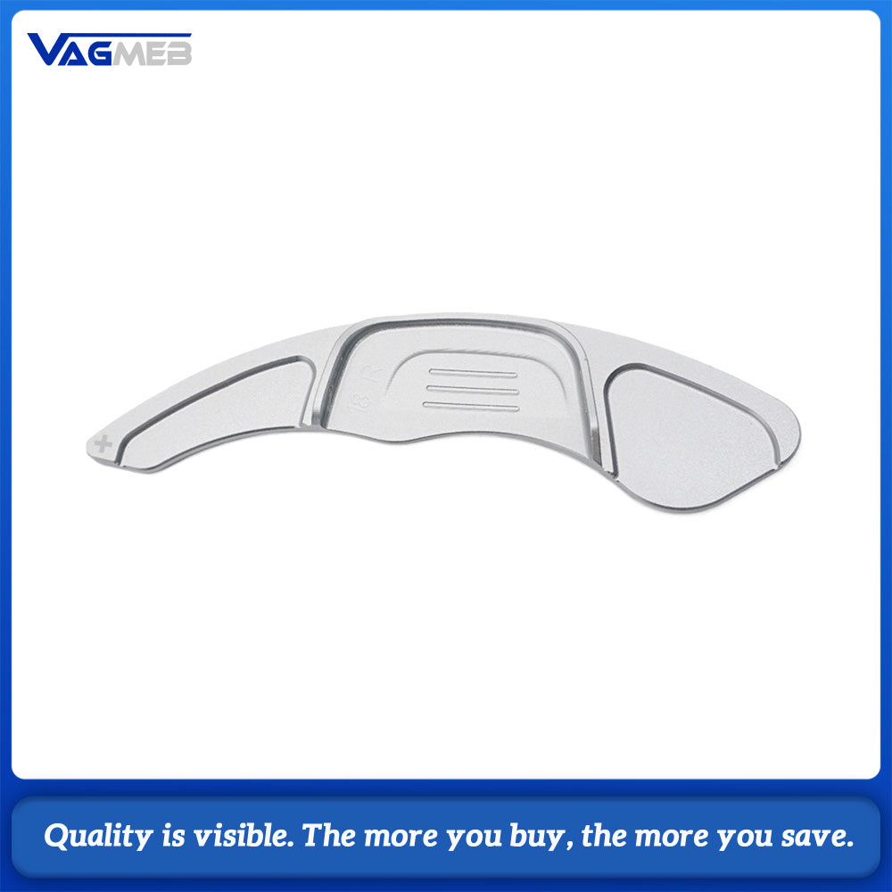 Steering Wheel Silver Paddle Shifter Trim Cap For VW Golf MK7 MK7.5
