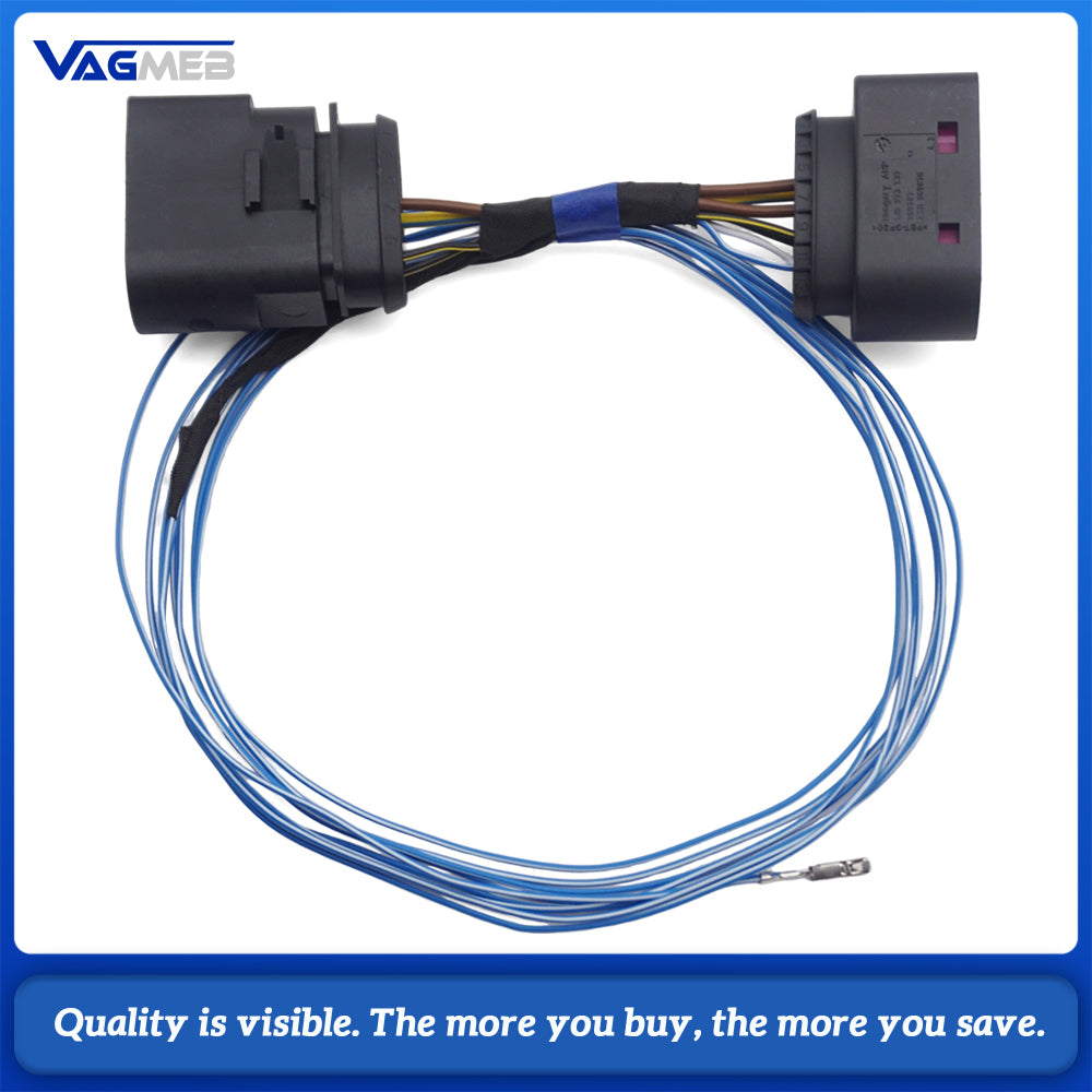 For VW Golf 7 MK7 HID Xenon Headlight 10 to 14 Pin Connector Adapter Wire Harness Vehicle Cable