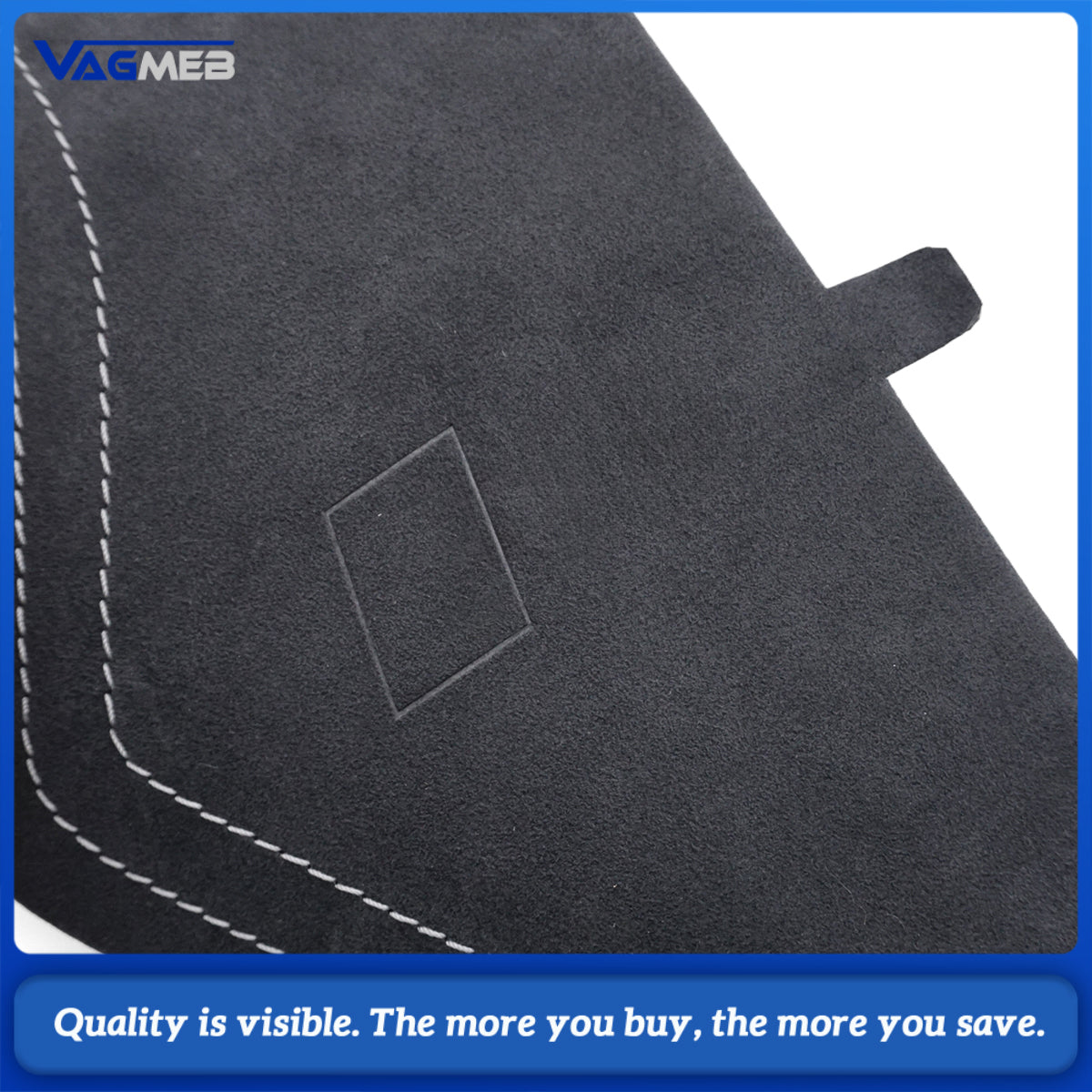 Premium Alcantara Dashboard Cover Fit for Audi A6C8 Red  Stitching , RS  S Emblem Logo