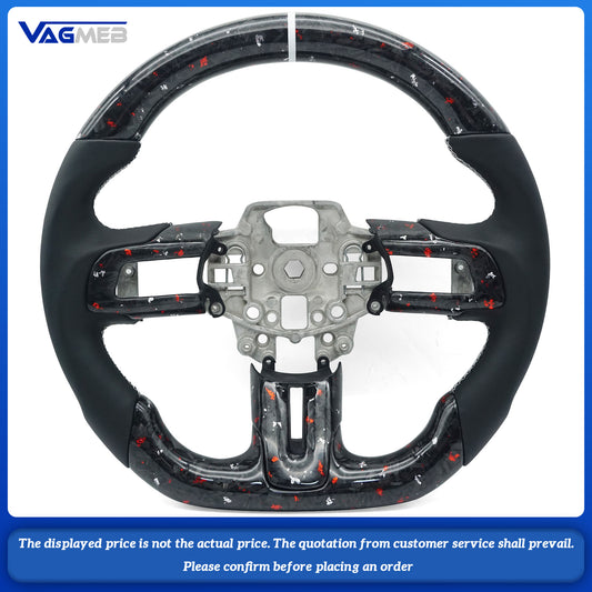 For Ford 2015 2016 2018 2019 2020 custom forged carbon fiber steering wheel color selection sports style personalized