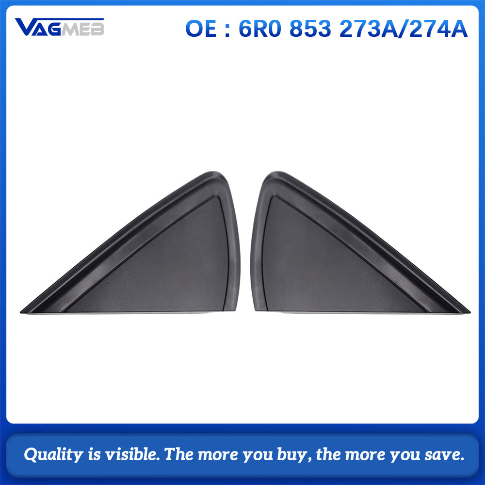 Car Wing Door Side Rearview Mirror Triangle Trim Cover Corner Panel For VW Polo 5 MK5 6R 2011-2018 6R0853273A 6R0853274A
