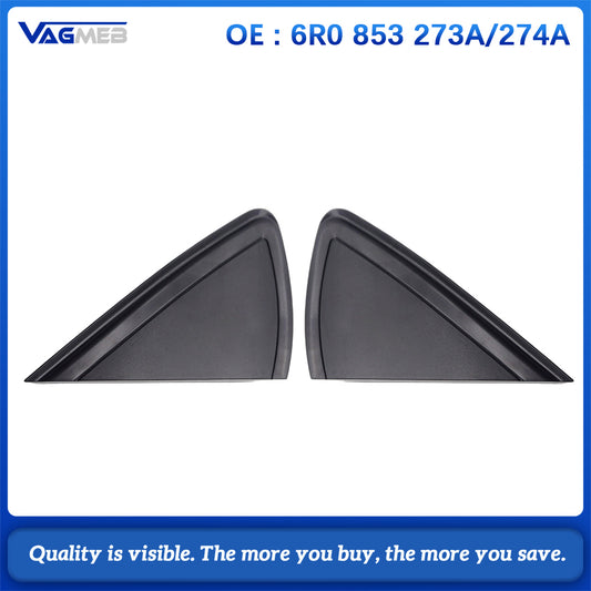 Car Wing Door Side Rearview Mirror Triangle Trim Cover Corner Panel For VW Polo 5 MK5 6R 2011-2018 6R0853273A 6R0853274A