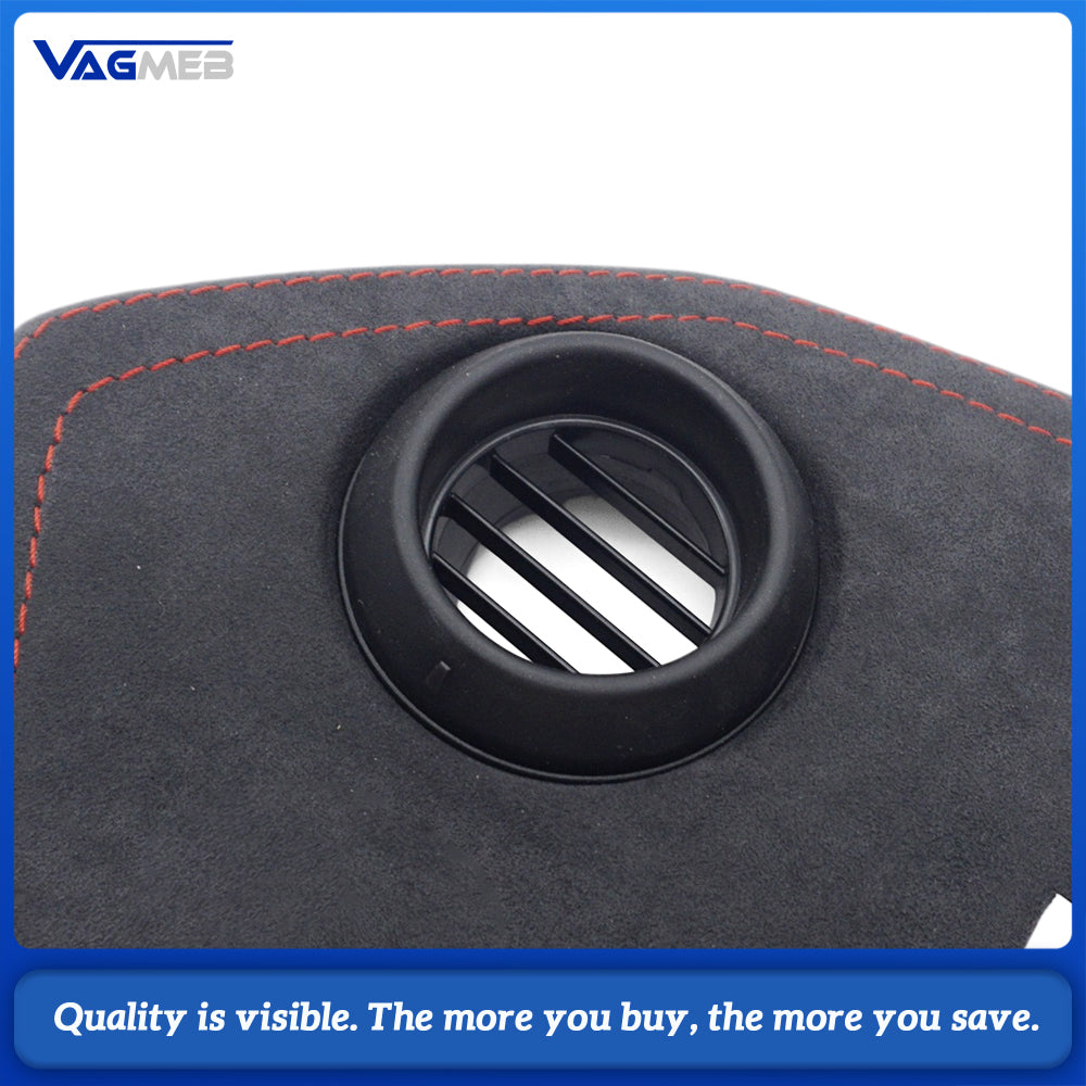Car Instrument Panel Trim Cover RS3 Logo Suede Red Stitching Interior Decorative Panel For Audi A3 8Y