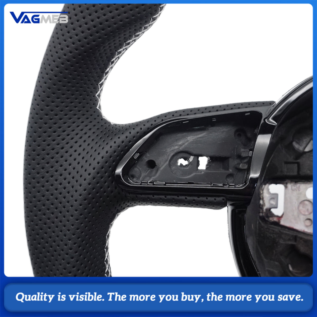 True carbon steering wheel automotive accessories suitable for Audi A3, A4B8, A5, S3, S4, S5 fiber flat bottomed sport leather