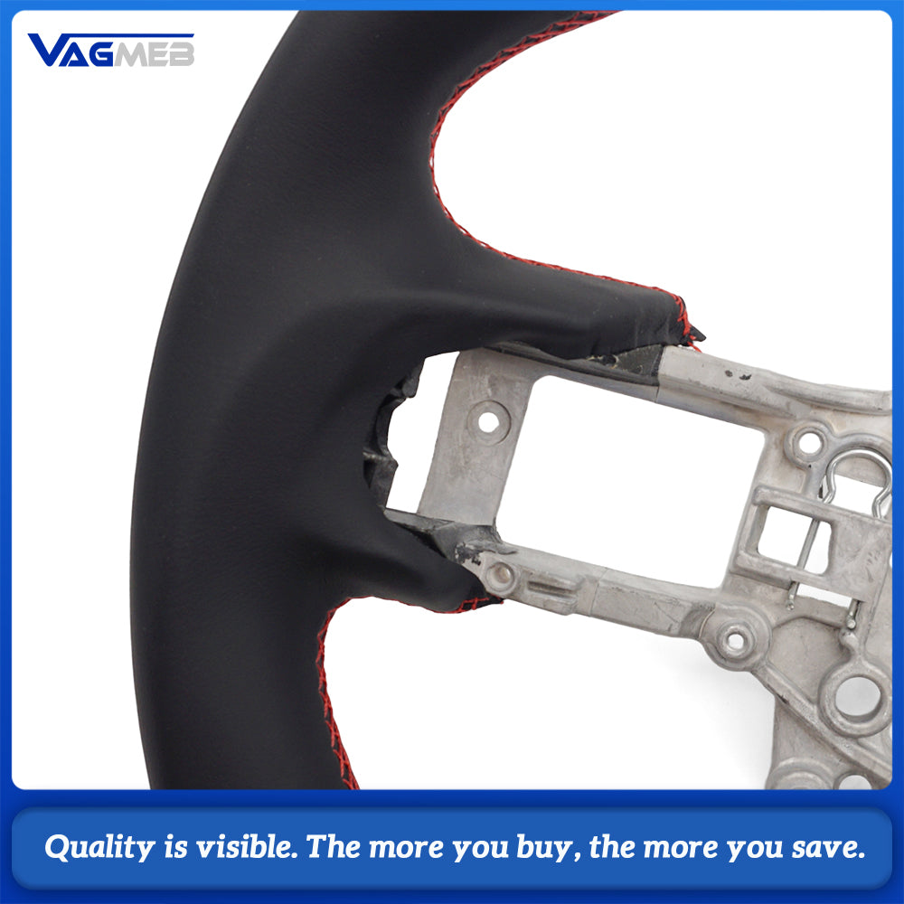 For Ford Mustang 2015 2016 2017 2018 2019 2020 2021 2022 Hydro-Dip Carbon Fiber Steering Wheel Perforated Leather Racing Wheel