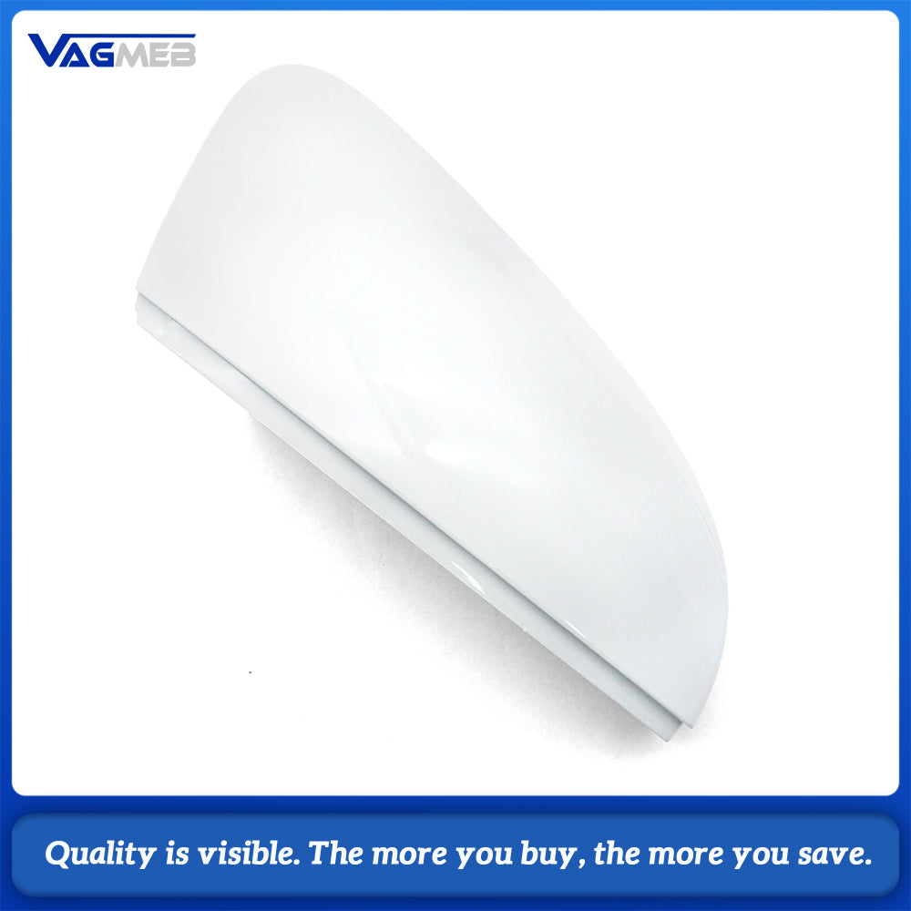 Pair White Side Mirror Cover Cap OE 56G857537/538, Left & Right Rearview Mirror Housing Shell Fit for Skoda Kodiaq, Painted White Replacement Mirror Caps