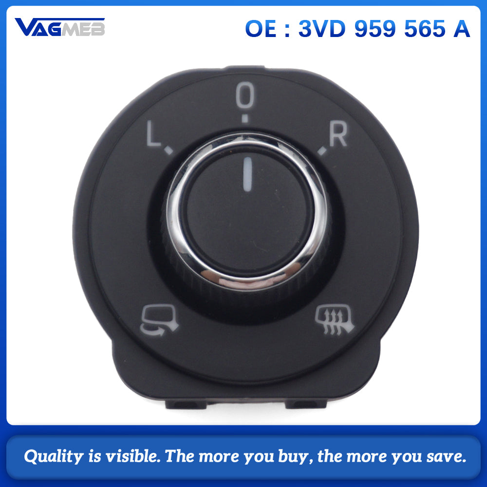 Electric Folding Side Rearview Mirror Assembly Side Mirror Adjust Control Knob Switch With Folding Function 3VD959565A 3VD857501F/502F For Skoda Superb 2019