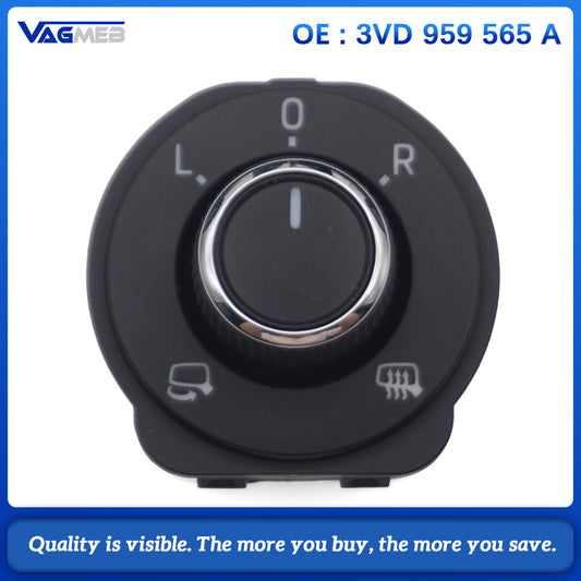 Electric Folding Side Rearview Mirror Assembly Side Mirror Adjust Control Knob Switch With Folding Function 3VD959565A 3VD857501F/502F For Skoda Superb 2019