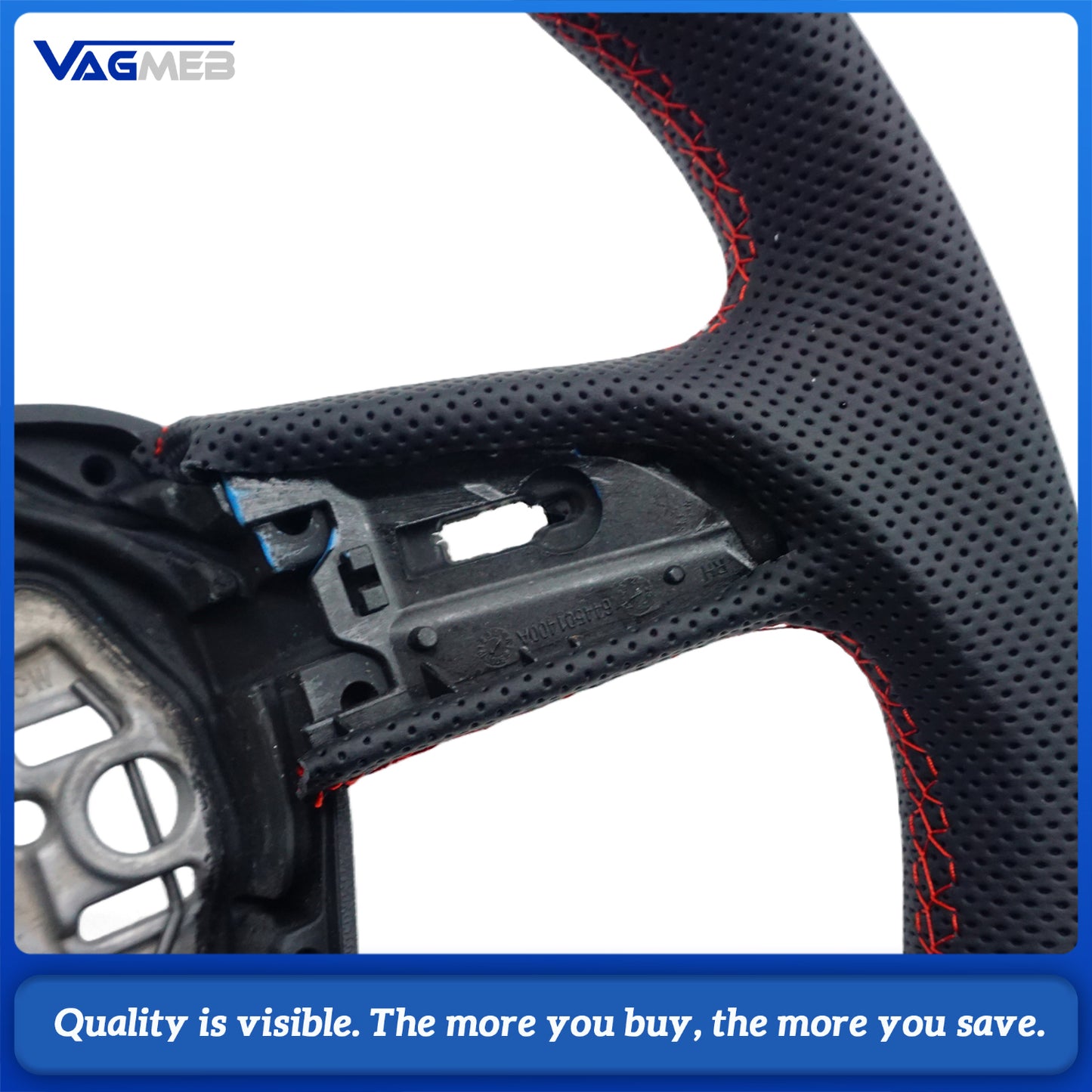 A Perforated leather Sports steering wheel for Audi Q5 FY Q7 4M Q8 S RS LOGO multifunctional steering wheel With Heated