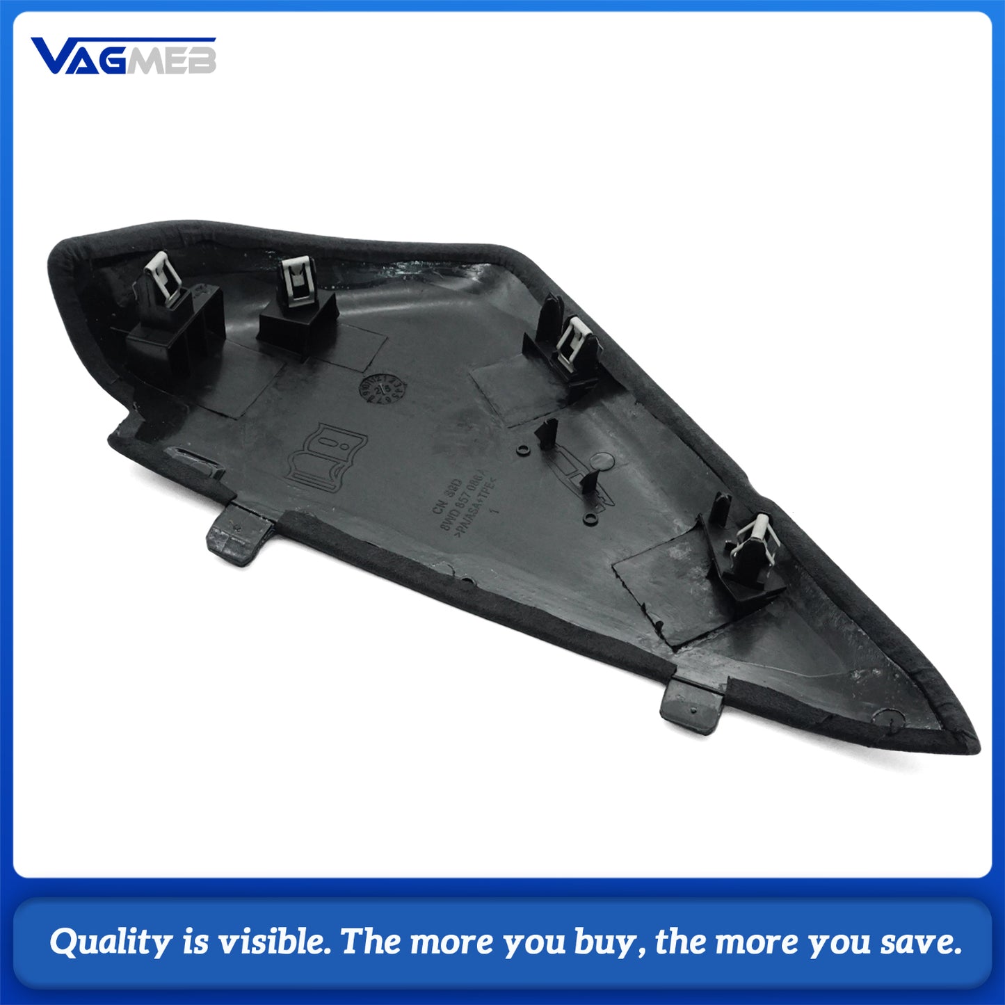 For Audi A4 B9 Q5 Alcantara Black Stitching  Dashboard Cover Decoration RS/S Logo
