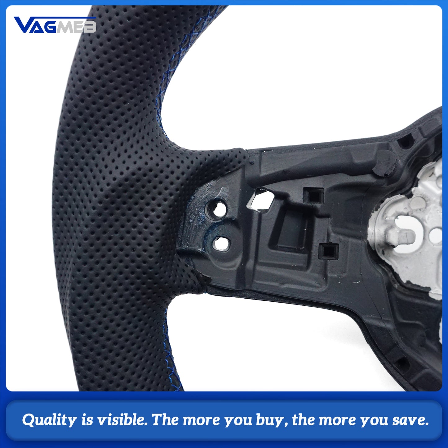 Alcantara leather steering wheel suitable for VW Golf MK7 7.5 GTI GTD GTE R Polo GTI Tiguan MK2 Passat B8 Sport steering wheel