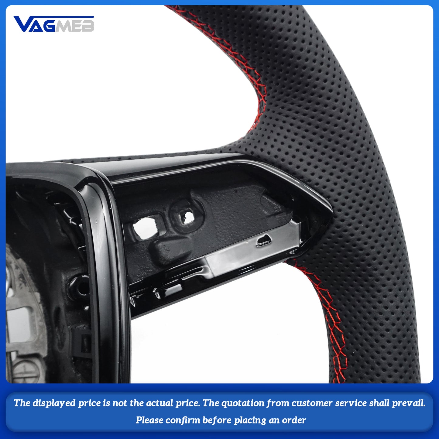 For Audi A6 RS6 C8 Pemi Perforated Leather Blat Bottomed Sports With heating function Steering Wheel