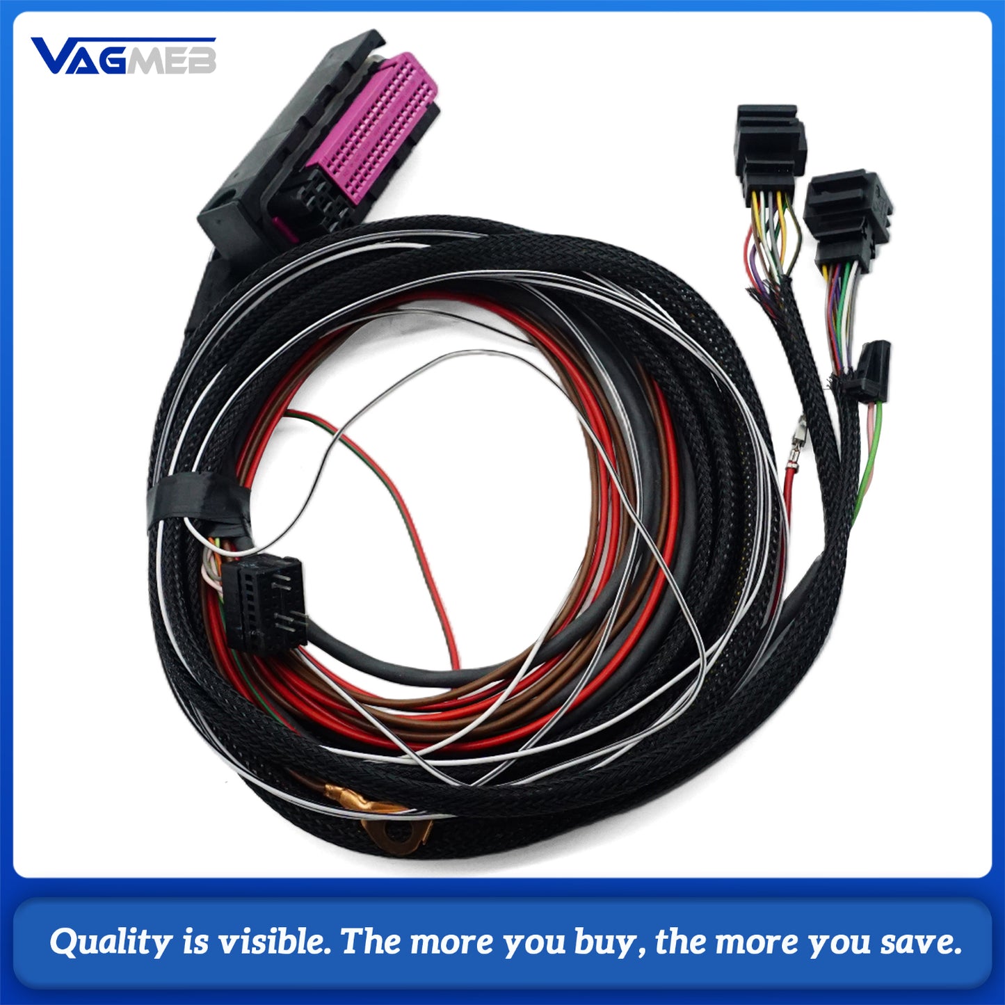 For Audi A6 C8 8 liters of 12-pin wiring harnessUpgrade Wiring Harness with 360° Surround View Camera