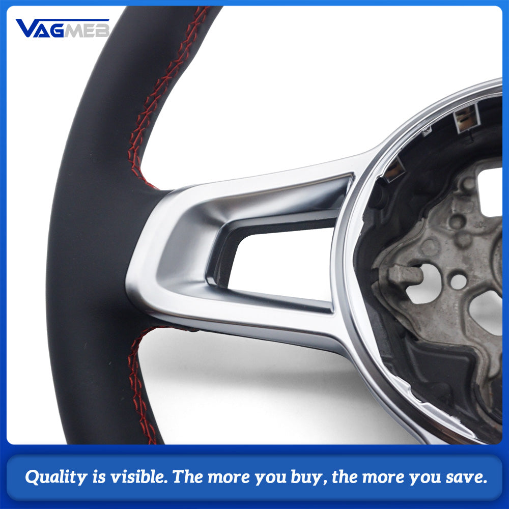 Leather Steering Wheel for VW MK4 5 6 7 GTI Steering Wheel for Golf 5 6 7 7.5 R R-Line CC Polo Passat Car Accessories