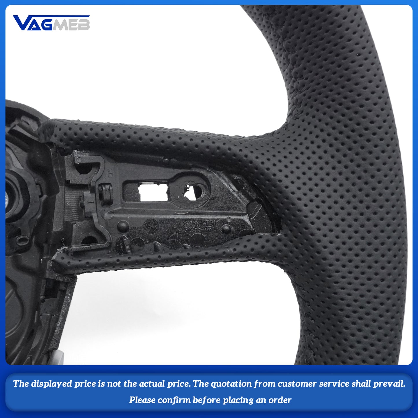 Perforated leather steering wheel for Audi Q5 FY Q7 4M Q8 S RS LOGO multifunctional steering wheel