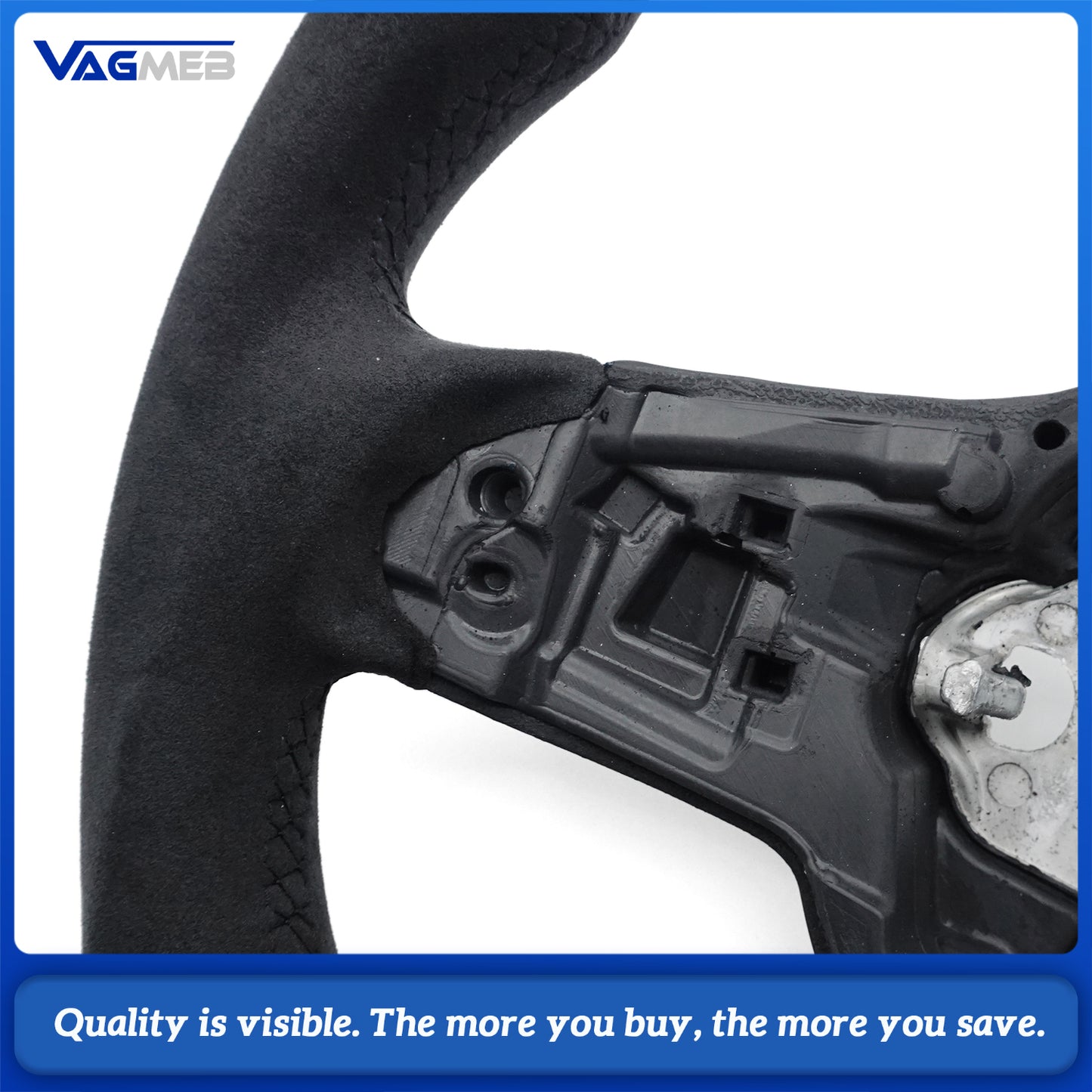 Alcantara leather steering wheel suitable for VW Golf MK7 7.5 GTI GTD GTE R Polo GTI Tiguan MK2 Passat B8 Sport steering wheel