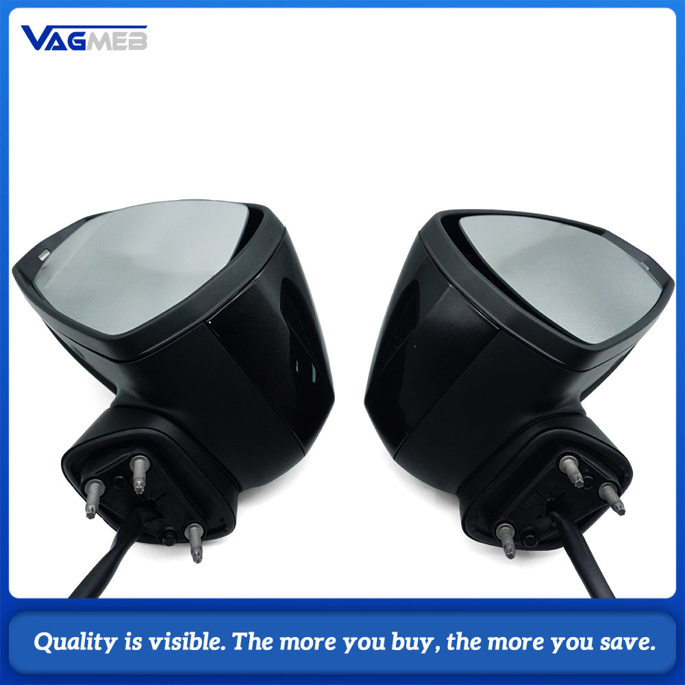 Power Folding Heated Side Mirror Assembly (Black Housing) for 2018 Audi A3 Limousine Car Door Mirror Replacement