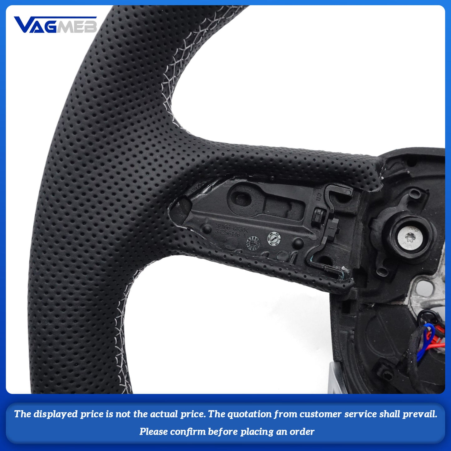 For Audi RS Logo Q3 Q5 Q7 Q8 Q3L Q5L RSQ3 RSQ5 RSQ7 custom alcantara half perforated leather steeringwheel with heating function