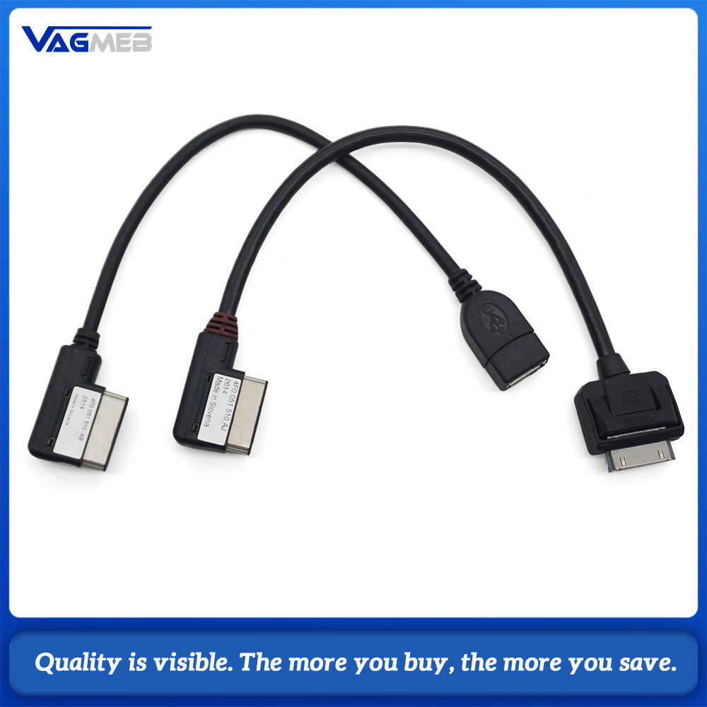 USB AUX Cable Music MDI MMI AMI to USB Female Interface Audio AUX Adapter Data Wire For AUDI A3 A4 A4L A5 A6 A8 Q5