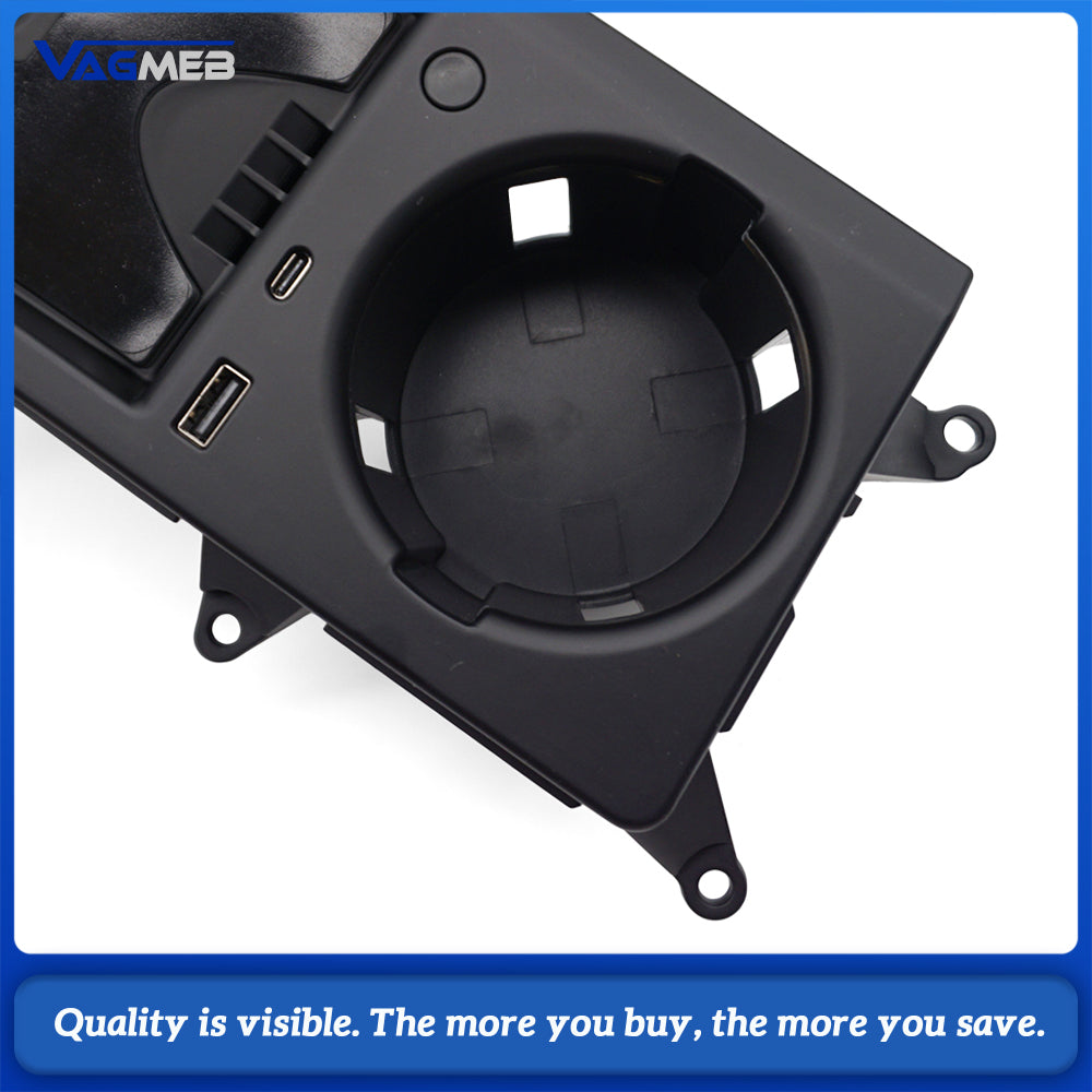 For Audi A6LA7A7L 2019-2025 Cup Holder Wireless Charger Audi C8 20W Fast Charging for Phones Cup Holder with Ambient Lighting
