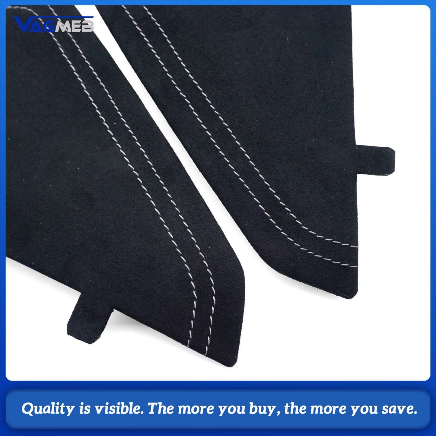 For Audi A6 C8 RS6 C8 Suede Grey Stitching Dashboard cover plate with S/RS emblem