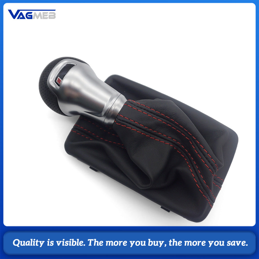 For Audi Q2 Golf DSG Tronic LOGO leather automatic shift knob handball gear lever