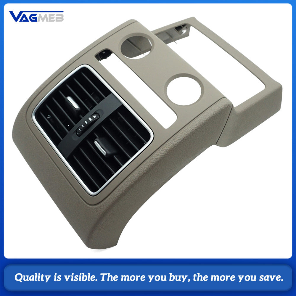 For VW Passat B7 CC 2009-2017 Rear Center Console Air Vent Panel Trim 3AD 864 298K coffee color