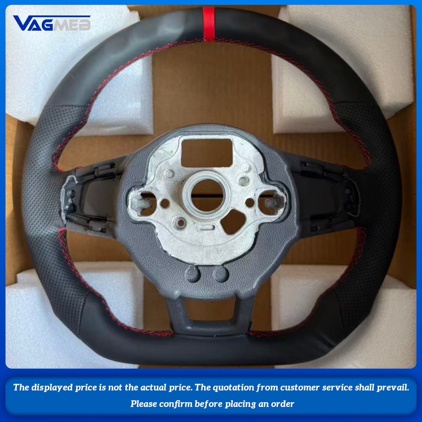 For VW Passat Tiguan Golf 7 7.5 Mk7  polo RGTI 7th generation sports Steering Wheel DSG Perforated Leather