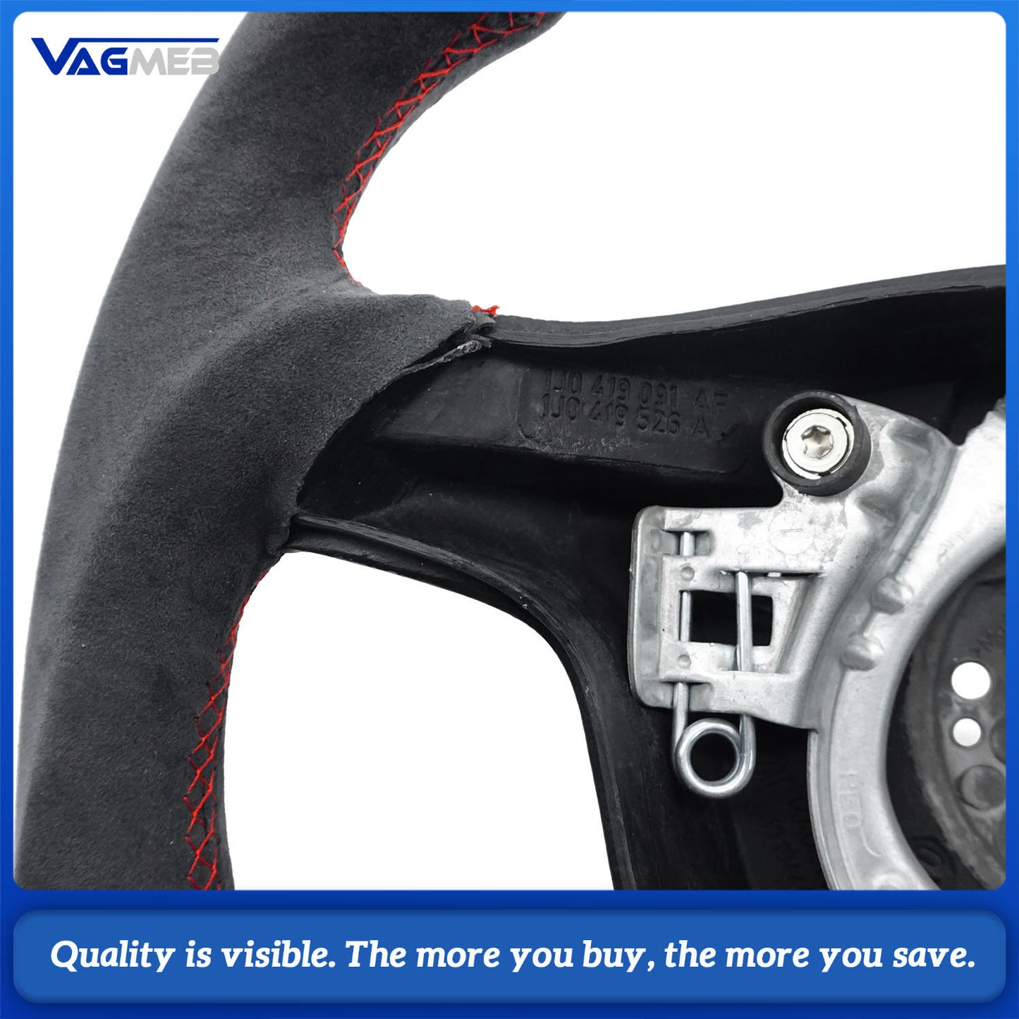Replacement Real Carbon Fiber Steering Wheel with Leather for VW Volkswagen Golf 4 Mk4 GTI 1997-2002 Bora