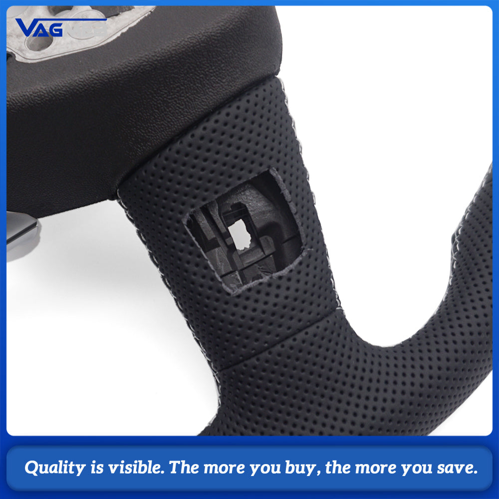 Perforated leather steering wheel for Audi Q5 FY Q7 4M Q8 S LOGO multifunctional steering wheel