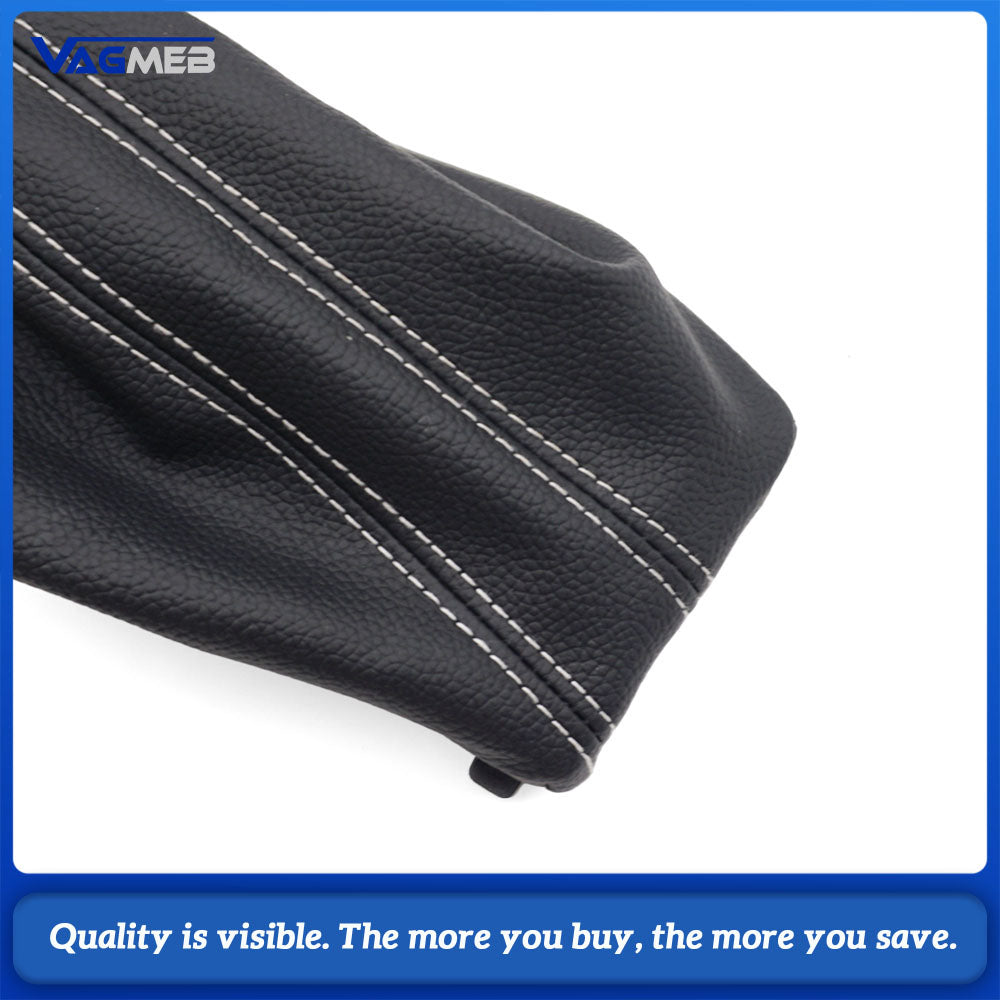 Gear Head With Leather Automatic Gear Shift Knob Boot Gaiter Cover Lever For Audi Q7 2007