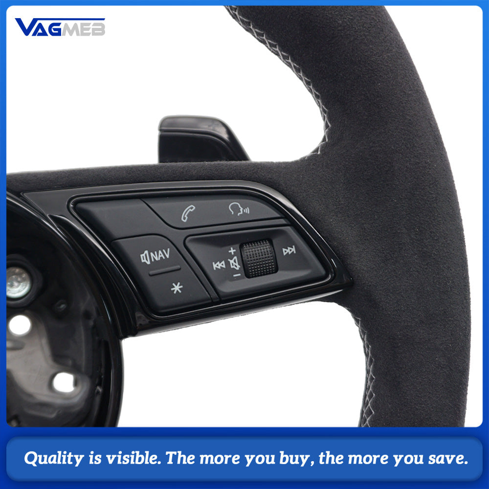 Suitable for Audi A3 A4 B9 RS3 S3 RS4 S4 A5 S5 for Alcantara material production of carbon fiber steering wheel