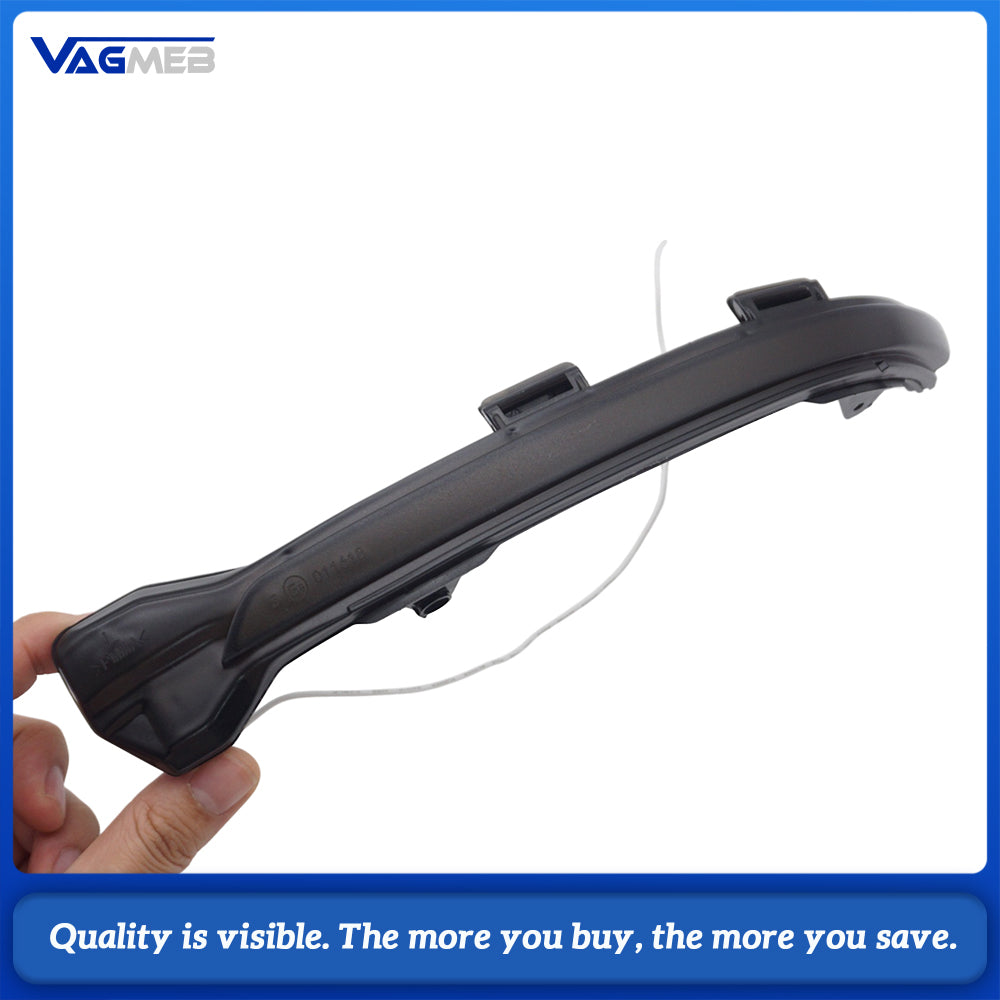 Car Gloss Pure White Rearview Mirror Cover With Letter Mark Wing Mirror Cap Replacement For VW Golf 7 MK7